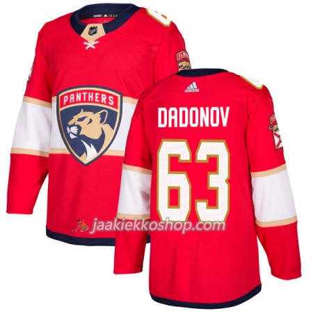 Miehille NHL Florida Panthers Pelipaita Evgenii Dadonov 63 Adidas 2017-2018 Punainen Authentic